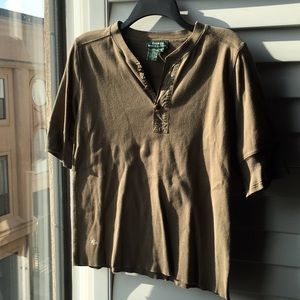 Army green Ralph Lauren cotton tee